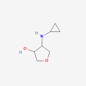 molecular formula C7H13NO2 B2547942 4-(Cyclopropylamino)oxolan-3-ol CAS No. 1178434-77-9