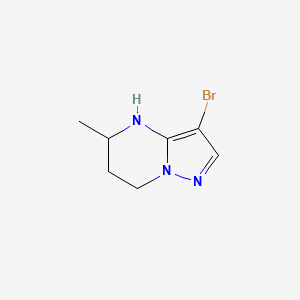 molecular formula C7H10BrN3 B2547944 3-bromo-5-methyl-4H,5H,6H,7H-pyrazolo[1,5-a]pyrimidine CAS No. 1698141-28-4