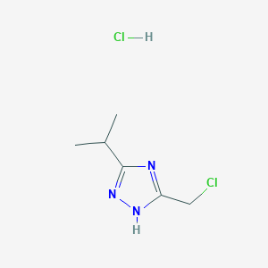 3-(chloromethyl)-5-(propan-2-yl)-1H-1,2,4-triazole hydrochloride