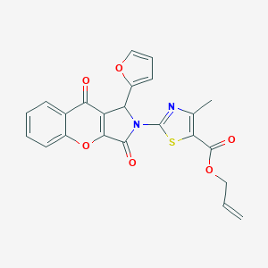 molecular formula C23H16N2O6S B254795 allyl 2-(1-(2-furyl)-3,9-dioxo-3,9-dihydrochromeno[2,3-c]pyrrol-2(1H)-yl)-4-methyl-1,3-thiazole-5-carboxylate 