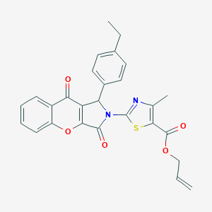 molecular formula C27H22N2O5S B254796 allyl 2-(1-(4-ethylphenyl)-3,9-dioxo-3,9-dihydrochromeno[2,3-c]pyrrol-2(1H)-yl)-4-methyl-1,3-thiazole-5-carboxylate 