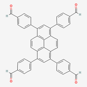 molecular formula C44H26O4 B2547965 4,4',4'',4'''-(Pyrene-1,3,6,8-tetrayl)tetrabenzaldehyde CAS No. 1415238-25-3
