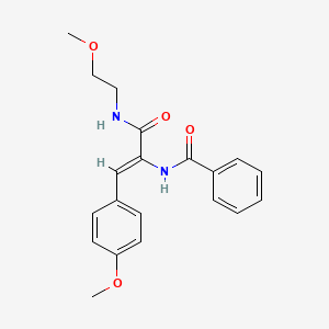 (Z)-N-(3-((2-methoxyethyl)amino)-1-(4-methoxyphenyl)-3-oxoprop-1-en-2-yl)benzamide