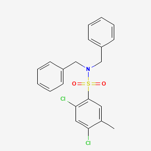 molecular formula C21H19Cl2NO2S B2547979 N,N-dibenzyl-2,4-dichloro-5-methylbenzene-1-sulfonamide CAS No. 428471-64-1