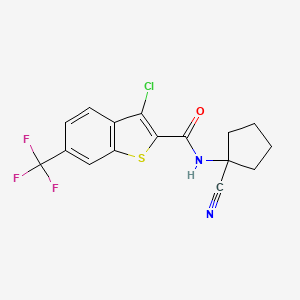 3-chloro-N-(1-cyanocyclopentyl)-6-(trifluoromethyl)-1-benzothiophene-2-carboxamide