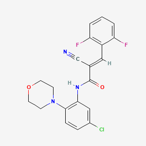 (E)-N-(5-chloro-2-morpholin-4-ylphenyl)-2-cyano-3-(2,6-difluorophenyl)prop-2-enamide