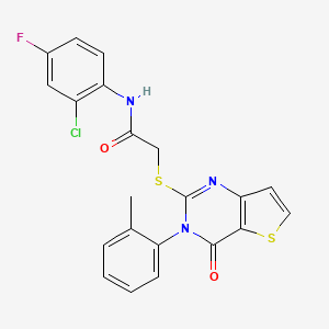 N-(2-chloro-4-fluorophenyl)-2-{[3-(2-methylphenyl)-4-oxo-3,4-dihydrothieno[3,2-d]pyrimidin-2-yl]sulfanyl}acetamide