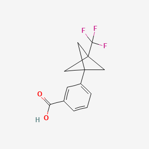 molecular formula C13H11F3O2 B2548005 3-[3-(Trifluoromethyl)-1-bicyclo[1.1.1]pentanyl]benzoic acid CAS No. 2470436-67-8