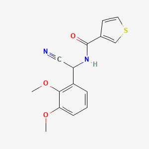 molecular formula C15H14N2O3S B2548008 N-[cyano(2,3-dimethoxyphenyl)methyl]thiophene-3-carboxamide CAS No. 1333655-09-6