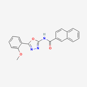molecular formula C20H15N3O3 B2548037 N-[5-(2-methoxyphenyl)-1,3,4-oxadiazol-2-yl]naphthalene-2-carboxamide CAS No. 920438-16-0