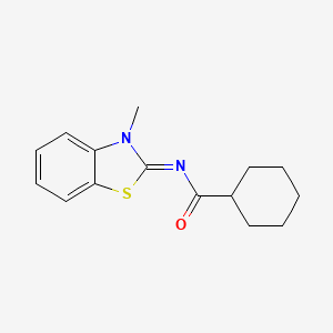 (E)-N-(3-methylbenzo[d]thiazol-2(3H)-ylidene)cyclohexanecarboxamide