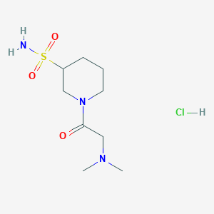 1-[2-(Dimethylamino)acetyl]piperidine-3-sulfonamide;hydrochloride