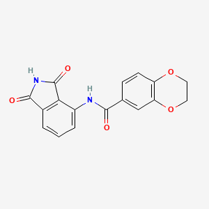 molecular formula C17H12N2O5 B2548048 N-(1,3-二氧代异吲哚-4-基)-2,3-二氢-1,4-苯二氧杂环-6-甲酰胺 CAS No. 477555-45-6