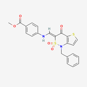 (Z)-methyl 4-(((1-benzyl-2,2-dioxido-4-oxo-1H-thieno[3,2-c][1,2]thiazin-3(4H)-ylidene)methyl)amino)benzoate