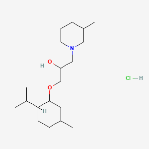 molecular formula C19H38ClNO2 B2548064 1-((2-Isopropyl-5-methylcyclohexyl)oxy)-3-(3-methylpiperidin-1-yl)propan-2-ol hydrochloride CAS No. 470695-74-0