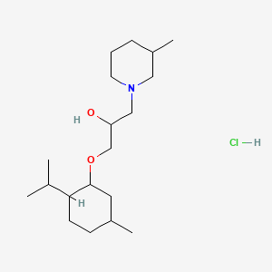 molecular formula C19H38ClNO2 B2548064 盐酸1-((2-异丙基-5-甲基环己基)氧基)-3-(3-甲基哌啶-1-基)丙烷-2-醇 CAS No. 470695-74-0