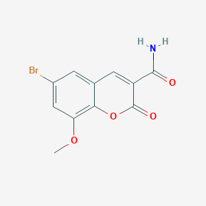 molecular formula C11H8BrNO4 B254807 6-bromo-8-methoxy-2-oxo-2H-chromene-3-carboxamide 