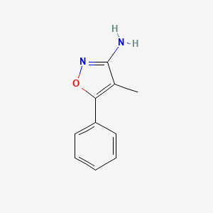 molecular formula C10H10N2O B2548075 4-Methyl-5-phenyl-1,2-oxazol-3-amine CAS No. 1468579-48-7