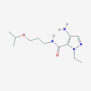 molecular formula C12H22N4O2 B2548077 4-Amino-1-ethyl-N-(3-isopropoxypropyl)-1H-pyrazole-5-carboxamide CAS No. 2101195-10-0
