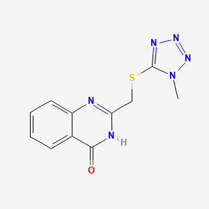 molecular formula C11H10N6OS B2548095 2-(((1-甲基-1H-四唑-5-基)硫代)甲基)喹唑啉-4(3H)-酮 CAS No. 874630-20-3