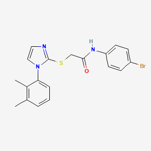 molecular formula C19H18BrN3OS B2548100 N-(4-溴苯基)-2-((1-(2,3-二甲基苯基)-1H-咪唑-2-基)硫)乙酰胺 CAS No. 851131-50-5