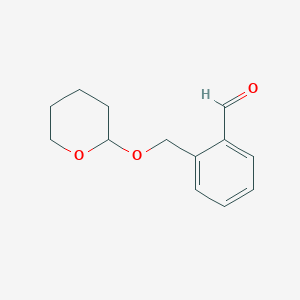 molecular formula C13H16O3 B2548108 2-[[(Tetrahydropyran-2-yl)oxy]methyl]benzaldehyde CAS No. 99948-47-7