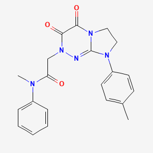 molecular formula C21H21N5O3 B2548111 2-(3,4-dioxo-8-(p-tolyl)-3,4,7,8-tetrahydroimidazo[2,1-c][1,2,4]triazin-2(6H)-yl)-N-methyl-N-phenylacetamide CAS No. 941937-04-8
