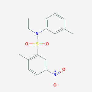molecular formula C16H18N2O4S B254812 N-ethyl-5-nitro-2-methyl-N-(3-methylphenyl)benzenesulfonamide 