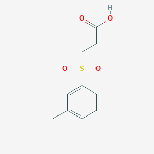 molecular formula C11H14O4S B2548123 3-(3,4-Dimethyl-benzenesulfonyl)-propionic acid CAS No. 412936-84-6