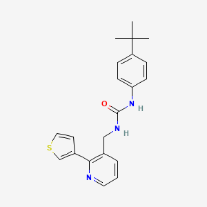 molecular formula C21H23N3OS B2548127 1-(4-(Tert-butyl)phenyl)-3-((2-(thiophen-3-yl)pyridin-3-yl)methyl)urea CAS No. 2320533-19-3