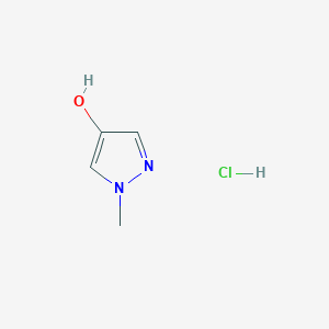 molecular formula C4H7ClN2O B2548129 1-methyl-1H-pyrazol-4-ol hydrochloride CAS No. 1369488-73-2