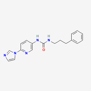 molecular formula C18H19N5O B2548133 1-(6-(1H-imidazol-1-yl)pyridin-3-yl)-3-(3-phenylpropyl)urea CAS No. 1421500-39-1