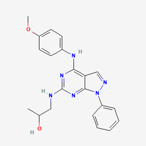1-((4-((4-methoxyphenyl)amino)-1-phenyl-1H-pyrazolo[3,4-d]pyrimidin-6-yl)amino)propan-2-ol