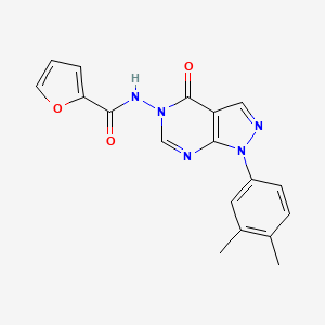 molecular formula C18H15N5O3 B2548157 N-(1-(3,4-dimethylphenyl)-4-oxo-1H-pyrazolo[3,4-d]pyrimidin-5(4H)-yl)furan-2-carboxamide CAS No. 900009-21-4