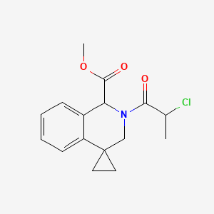 Methyl 2-(2-chloropropanoyl)spiro[1,3-dihydroisoquinoline-4,1'-cyclopropane]-1-carboxylate