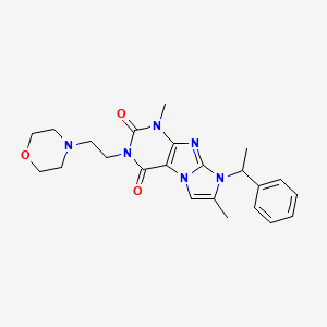 4,7-Dimethyl-2-(2-morpholin-4-ylethyl)-6-(1-phenylethyl)purino[7,8-a]imidazole-1,3-dione