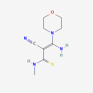 molecular formula C9H14N4OS B2548174 (E)-3-amino-2-cyano-N-methyl-3-morpholin-4-ylprop-2-enethioamide CAS No. 167501-37-3