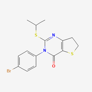 3-(4-bromophenyl)-2-(propan-2-ylsulfanyl)-3H,4H,6H,7H-thieno[3,2-d]pyrimidin-4-one