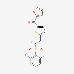 2,6-difluoro-N-((5-(furan-2-carbonyl)thiophen-2-yl)methyl)benzenesulfonamide