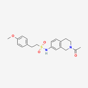 N-(2-acetyl-1,2,3,4-tetrahydroisoquinolin-7-yl)-2-(4-methoxyphenyl)ethane-1-sulfonamide