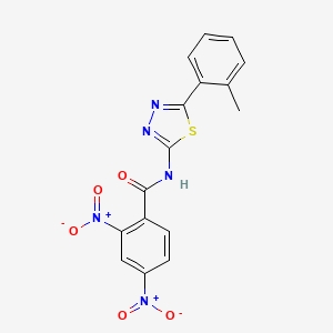 N-[5-(2-methylphenyl)-1,3,4-thiadiazol-2-yl]-2,4-dinitrobenzamide