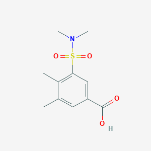 molecular formula C11H15NO4S B2548197 3-(Dimethylsulfamoyl)-4,5-dimethylbenzoic acid CAS No. 851168-78-0