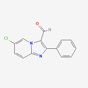 molecular formula C14H9ClN2O B2548203 6-氯-2-苯基咪唑并[1,2-a]吡啶-3-甲醛 CAS No. 727976-26-3