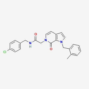 molecular formula C24H22ClN3O2 B2548208 N-(4-氯苄基)-2-[1-(2-甲基苄基)-7-氧代-1,7-二氢-6H-吡咯并[2,3-c]吡啶-6-基]乙酰胺 CAS No. 1286716-89-9