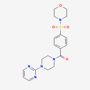 molecular formula C19H23N5O4S B2548223 4-(吗啉-4-基磺酰基)苯基4-嘧啶-2-基哌嗪基酮 CAS No. 496776-16-0