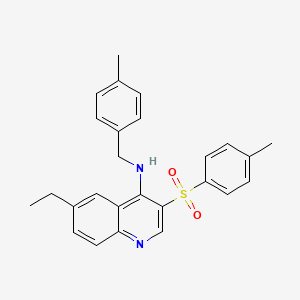 molecular formula C26H26N2O2S B2548242 6-乙基-N-(4-甲基苄基)-3-甲苯磺酰基喹啉-4-胺 CAS No. 895646-87-4