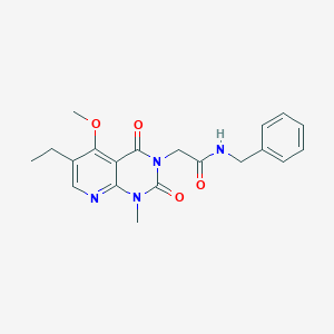 N-benzyl-2-(6-ethyl-5-methoxy-1-methyl-2,4-dioxo-1,2-dihydropyrido[2,3-d]pyrimidin-3(4H)-yl)acetamide