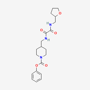 Phenyl 4-((2-oxo-2-(((tetrahydrofuran-2-yl)methyl)amino)acetamido)methyl)piperidine-1-carboxylate