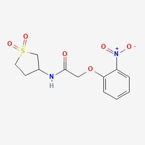 molecular formula C12H14N2O6S B2548256 N-(1,1-dioxidotetrahydrothiophen-3-yl)-2-(2-nitrophenoxy)acetamide CAS No. 397279-91-3