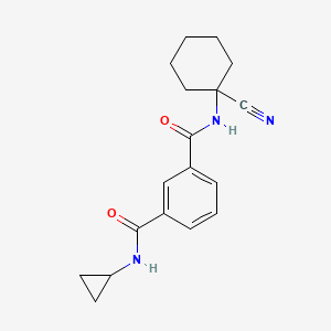 3-N-(1-Cyanocyclohexyl)-1-N-cyclopropylbenzene-1,3-dicarboxamide